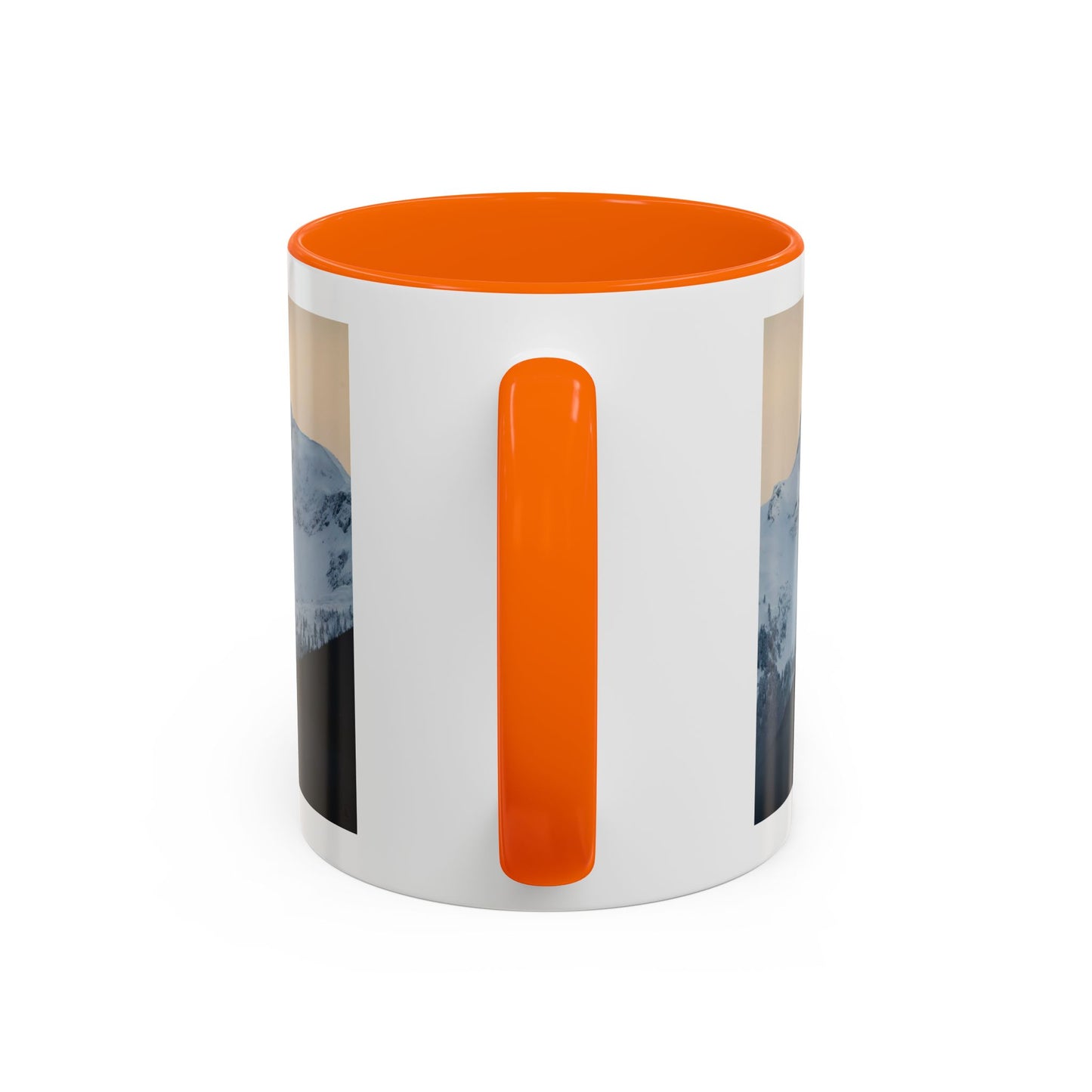 Mountain Sunrise Accent Coffee Mug — Scenic Snow Peak Photo (11/15oz)