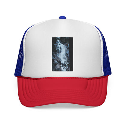 Waterfall Photo Trucker Cap — Outdoor Adventure Mesh Hat