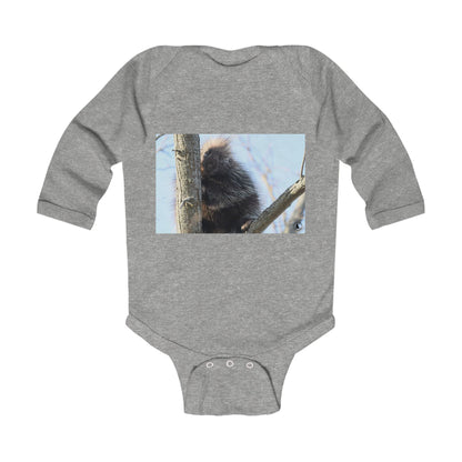 Baby Bodysuit with Playful Porcupine Photo – Infant Long Sleeve Onesie