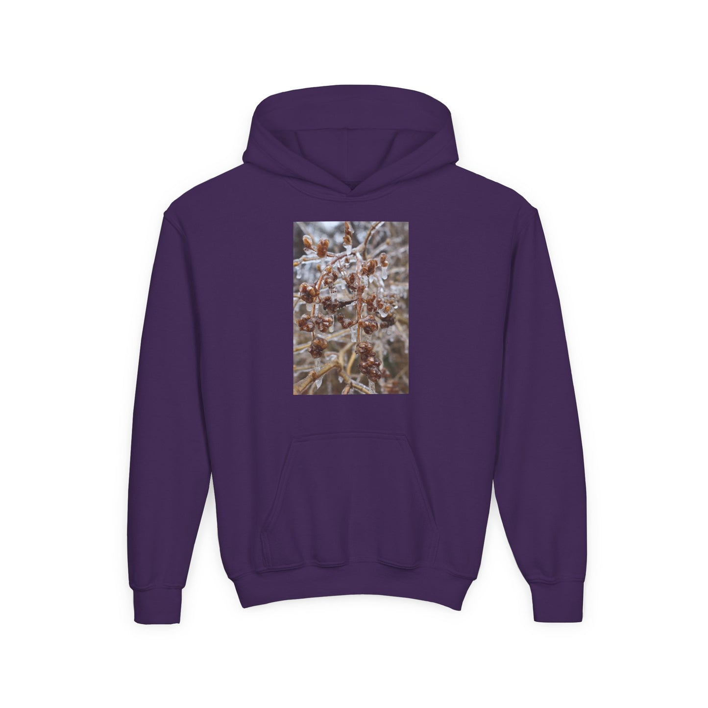 Youth Hoodie — Frosted Winter Berries Photo Print