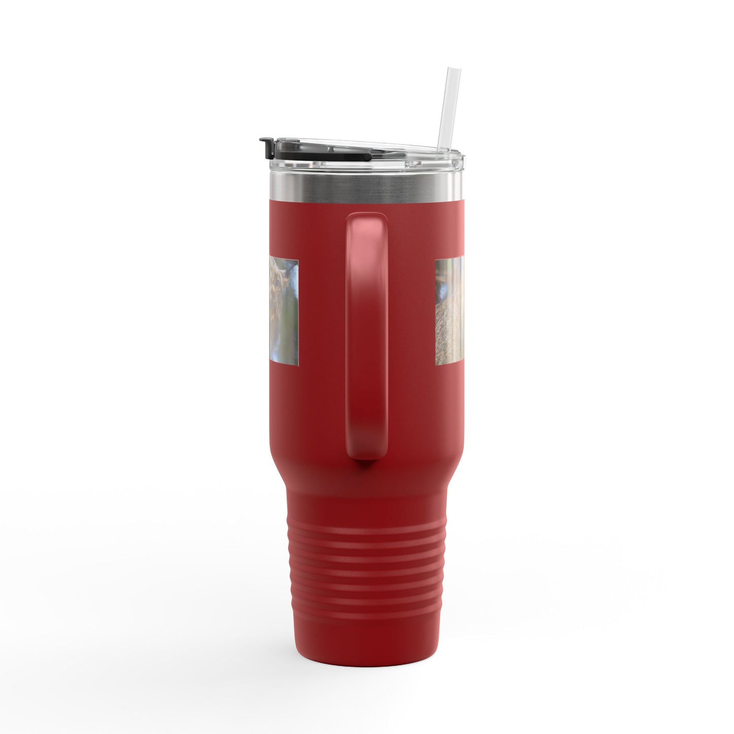 40oz Insulated Travel Mug with Wildcat Photo - Large Thermal Tumbler for Commuting & Outdoors