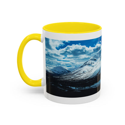 Mountain Landscape Accent Coffee Mug - Snowy Peaks Scenic 11/15oz