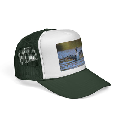 Loon Photo Trucker Cap — Vintage Wildlife Birdwatching Hat