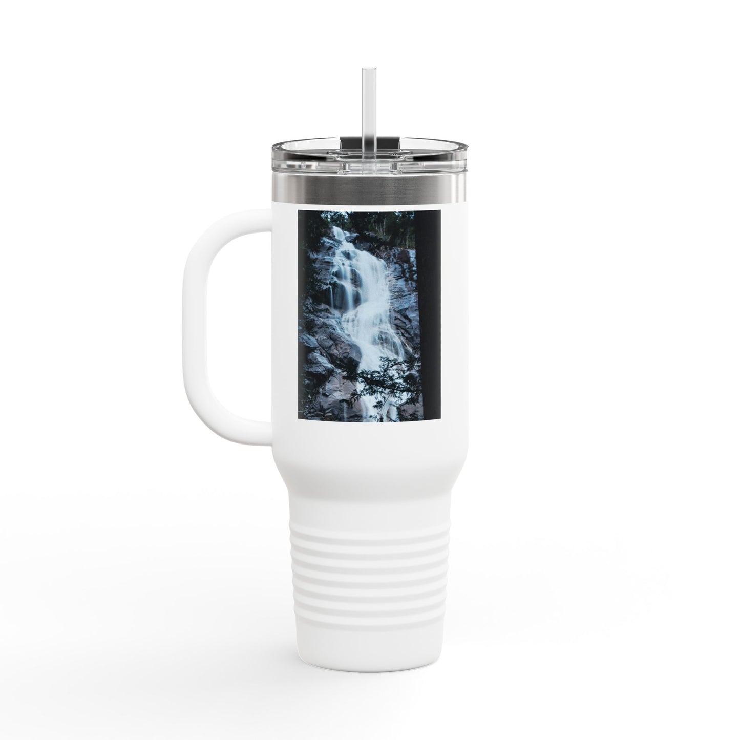 40oz Insulated Travel Mug — Mountain Waterfall Photo Design