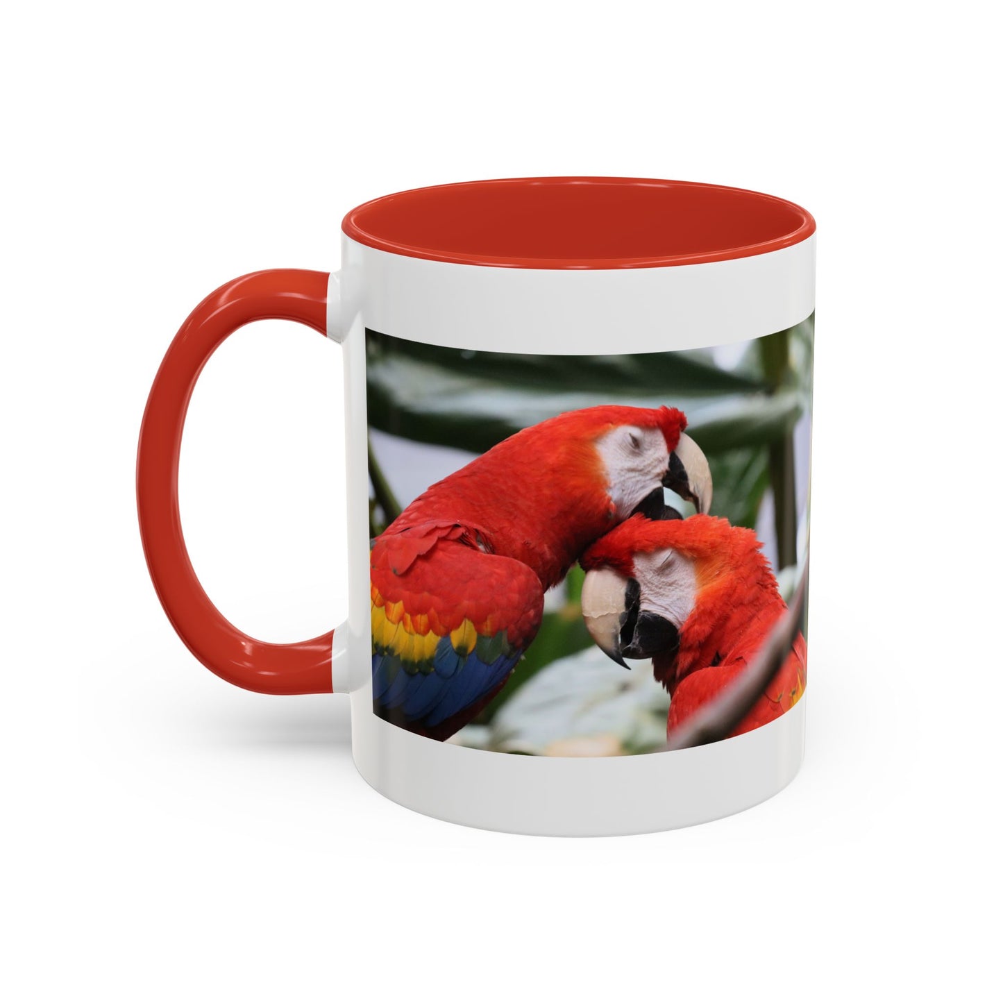Scarlet Macaw Coffee Mug — Tropical Parrot Accent Mug (11/15oz)