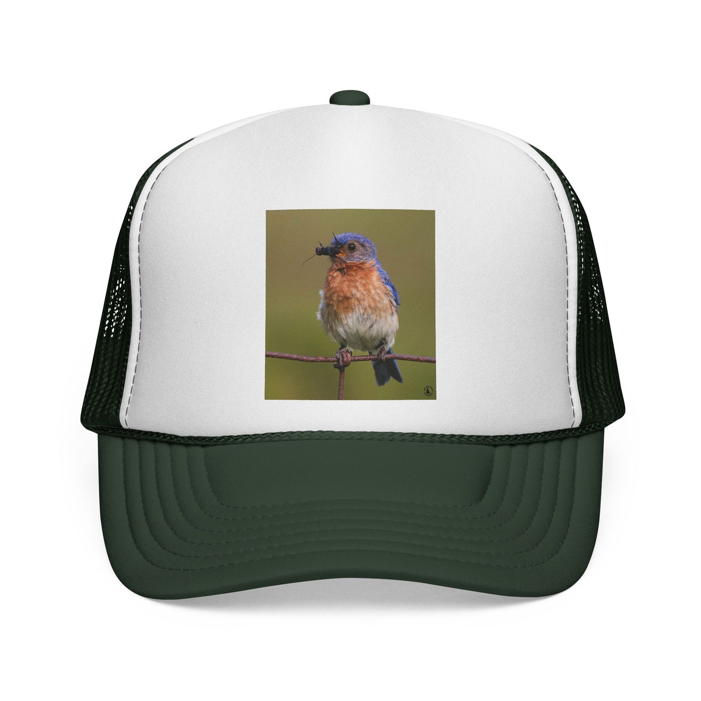 Eastern Bluebird Trucker Cap — Vintage Nature Hat for Birdwatchers