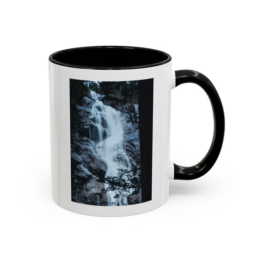Waterfall Photo Accent Coffee Mug – Scenic Nature Travel Gift (11/15oz)