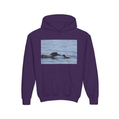 Youth Hoodie with Swimming Otters Photo – Cute River Otter Kids Sweatshirt