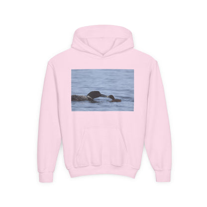 Youth Hoodie with Swimming Otters Photo – Cute River Otter Kids Sweatshirt