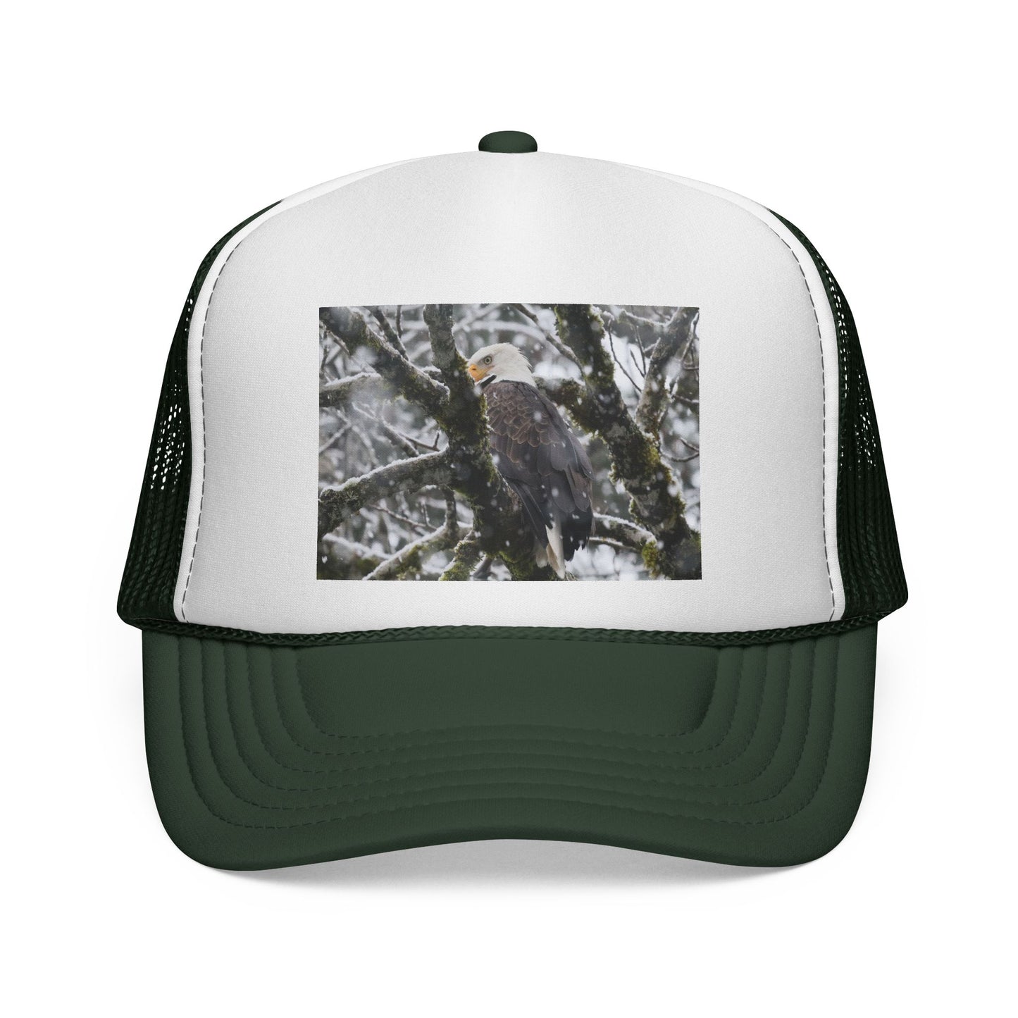 Eagle in Snow Trucker Cap