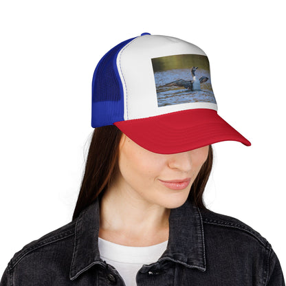 Loon Photo Trucker Cap — Vintage Wildlife Birdwatching Hat