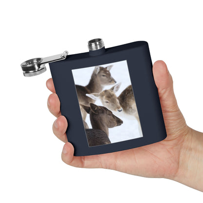 Deer Portrait 6oz Stainless Steel Flask