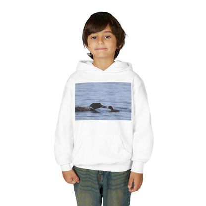 Youth Hoodie with Swimming Otters Photo – Cute River Otter Kids Sweatshirt