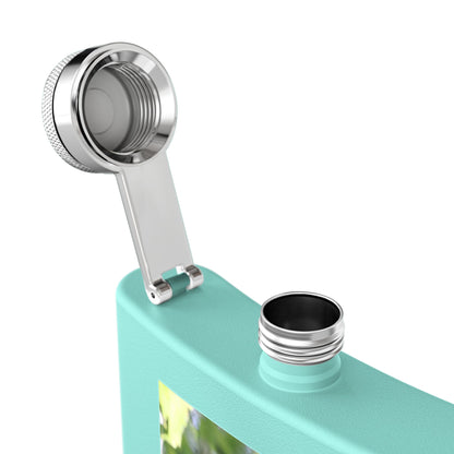 Flask — Woodland Hawk Photo Stainless Steel 6oz Hip Flask