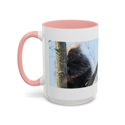 Porcupine Photo Accent Coffee Mug — Wildlife Nature Lover Gift (11/15oz)