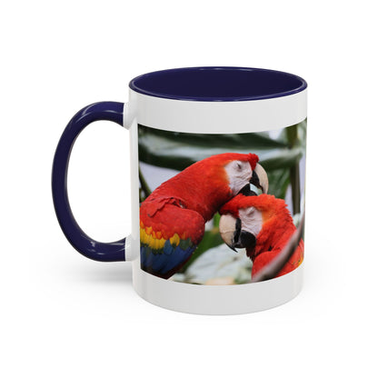 Scarlet Macaw Coffee Mug — Tropical Parrot Accent Mug (11/15oz)