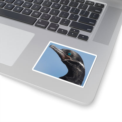 Blue-Eyed Cormorant Kiss-Cut Sticker — Wildlife Laptop Decal