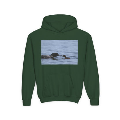 Youth Hoodie with Swimming Otters Photo – Cute River Otter Kids Sweatshirt