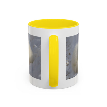Arctic Fox Photo Accent Coffee Mug – Winter Wildlife Ceramic Mug (11/15oz)