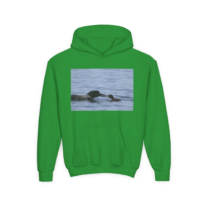 Youth Hoodie with Swimming Otters Photo – Cute River Otter Kids Sweatshirt