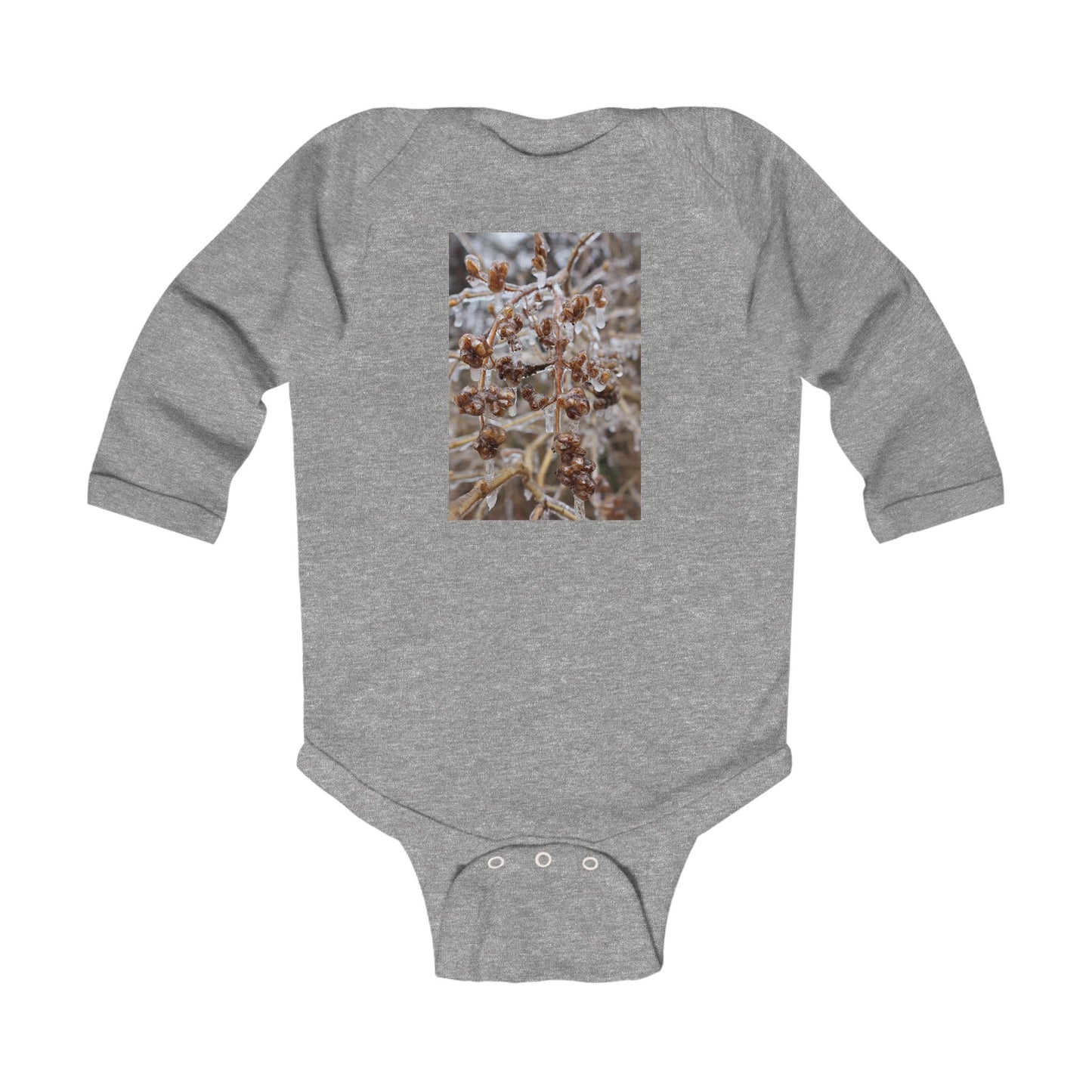 Infant Bodysuit with Frosted Winter Berries Photo Print