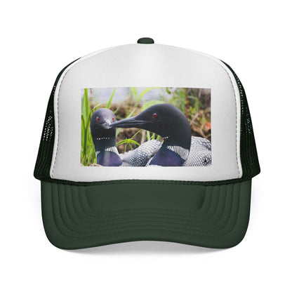 Loon Photo Trucker Cap — Wildlife Bird Hat for Nature Lovers