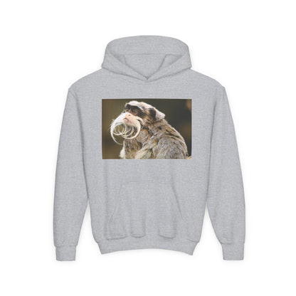 Youth Hoodie with Mustached Tamandua Anteater Photo – Cute Animal Kids Sweatshirt