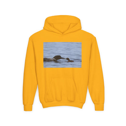 Youth Hoodie with Swimming Otters Photo – Cute River Otter Kids Sweatshirt
