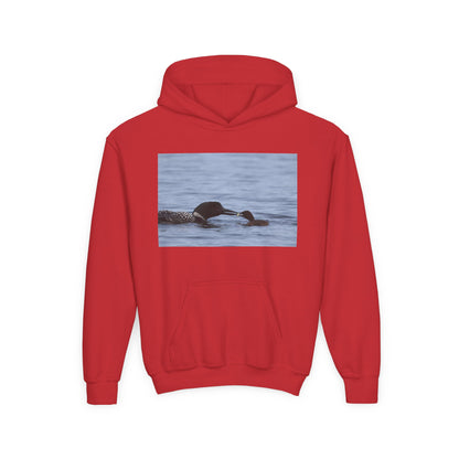 Youth Hoodie with Swimming Otters Photo – Cute River Otter Kids Sweatshirt
