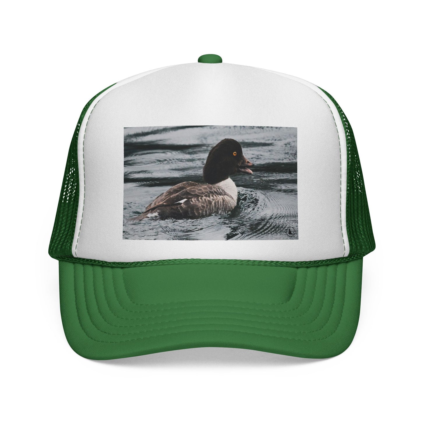 Duck Photo Trucker Hat — Rustic Wildlife Cap for Hunters & Nature Lovers