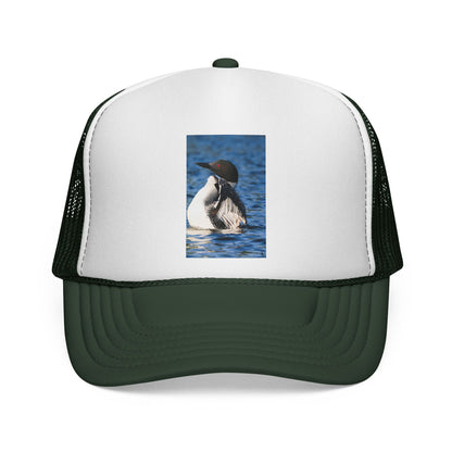Loon Waterfowl Trucker Cap – Vintage Nature Bird Hat for Birdwatchers