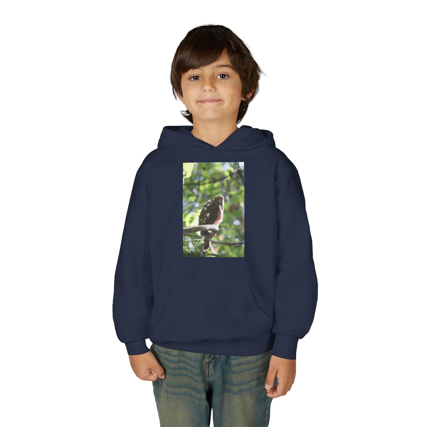 Youth Hoodie — Woodland Sparrow Photo Pullover