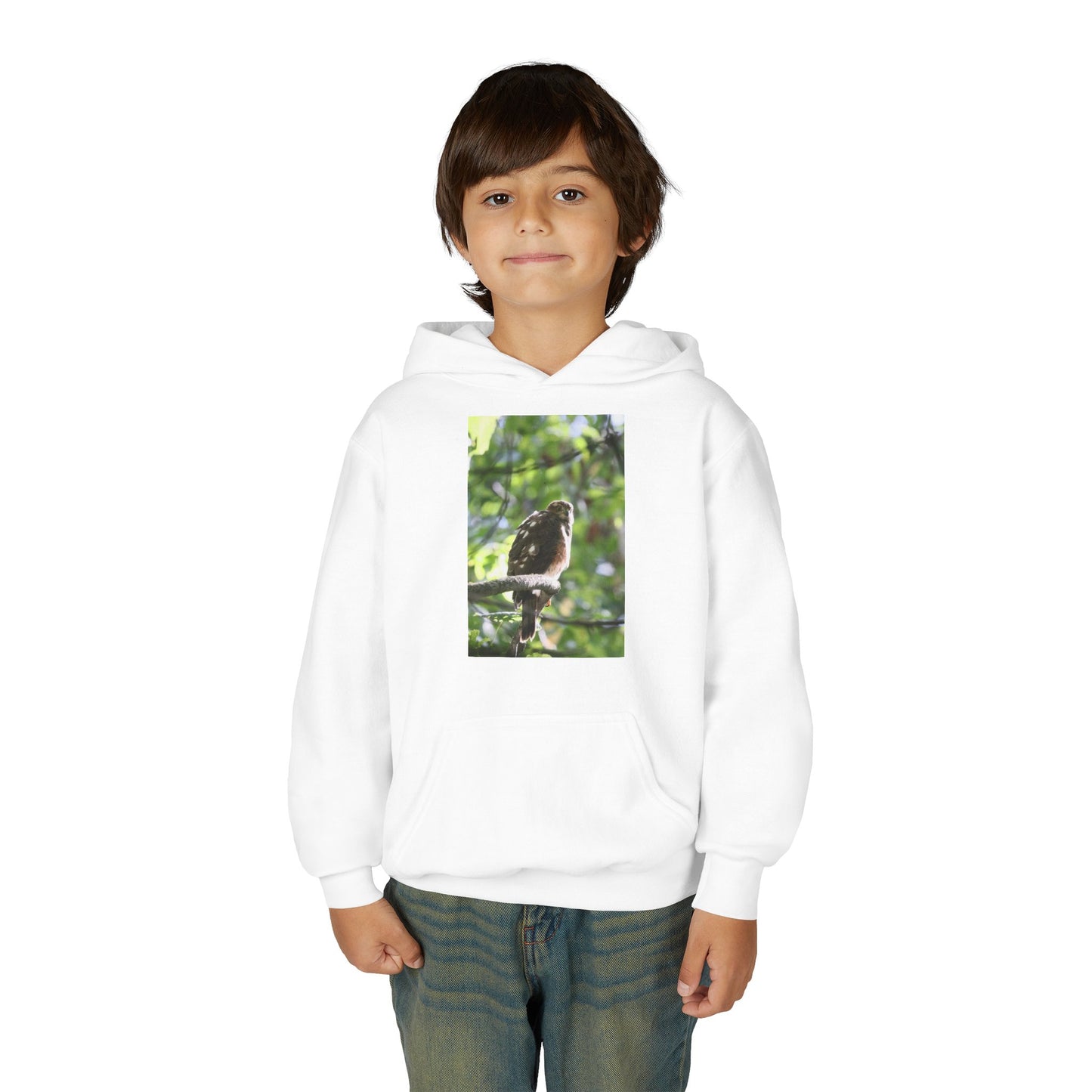 Youth Hoodie — Woodland Sparrow Photo Pullover