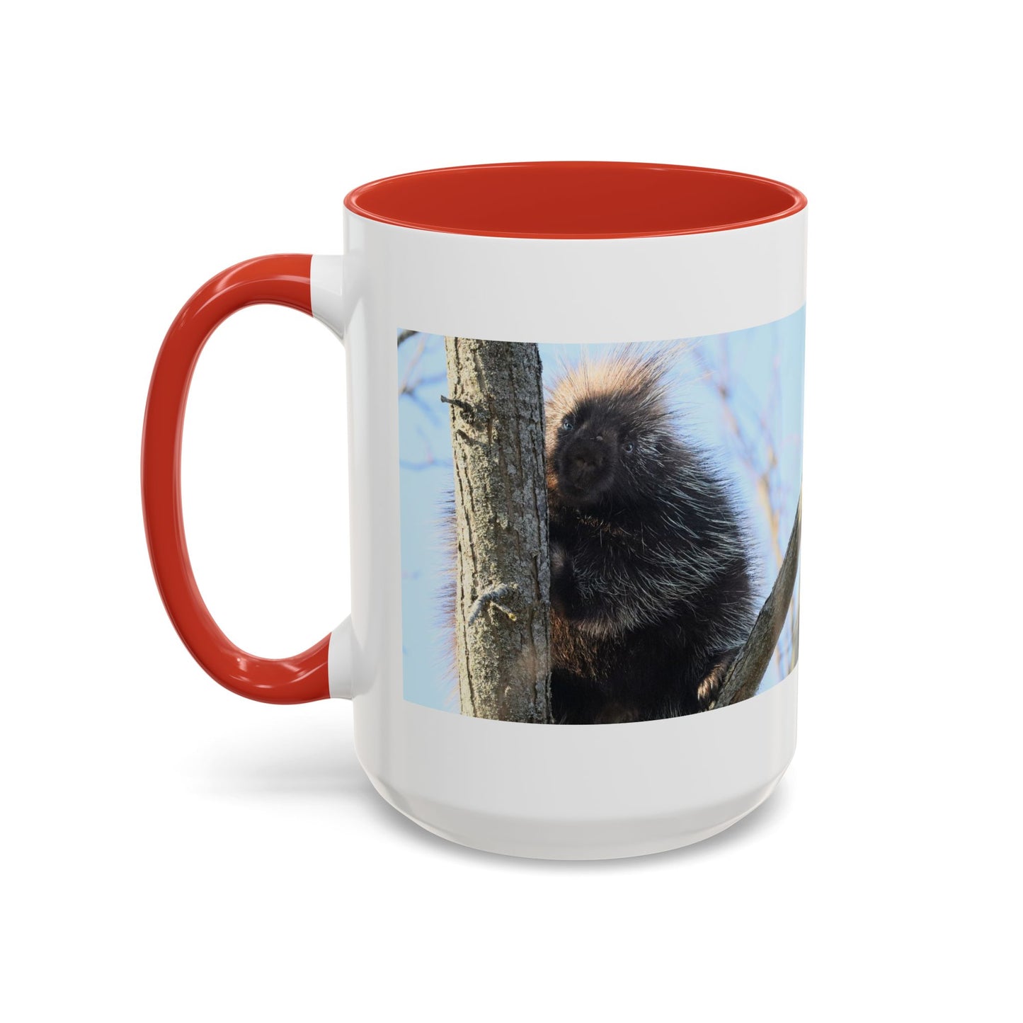 Porcupine Photo Accent Coffee Mug — Wildlife Nature Lover Gift (11/15oz)