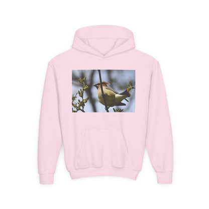 Cedar Waxwing Bird Hoodie | Youth Hooded Sweatshirt