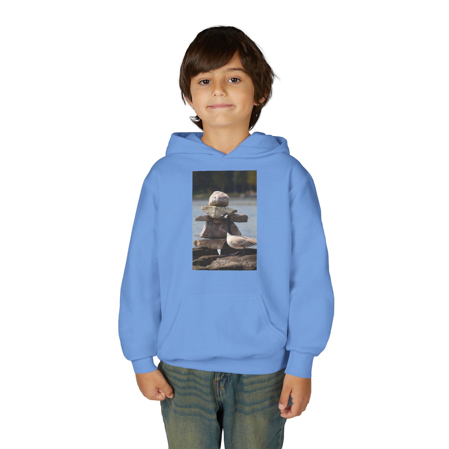 Youth Hoodie with Cute Duck Plush Photo — Kids' Cozy Animal Pullover