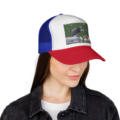Loon & Chick Trucker Hat — Wildlife Nature Cap for Bird Lovers