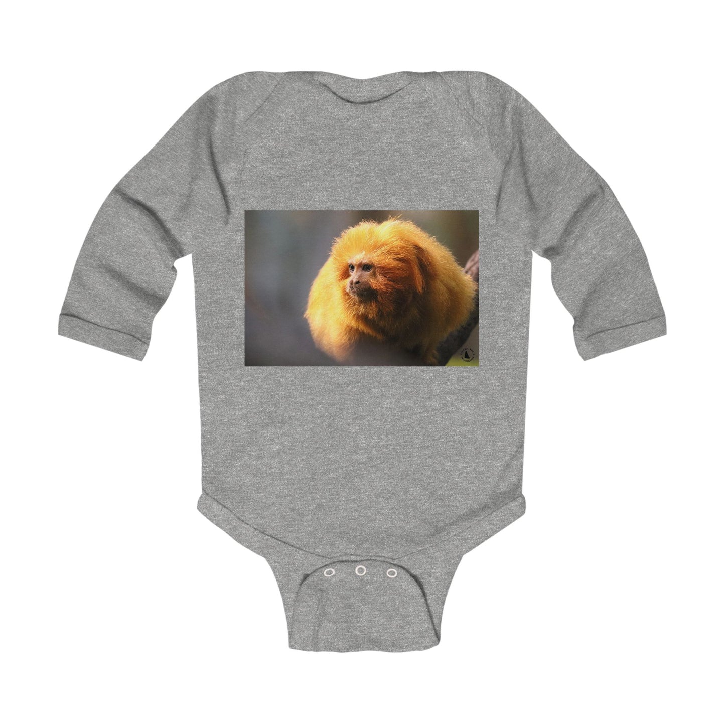 Golden Lion Tamarin Infant Bodysuit - Cute Exotic Monkey Photo Baby Onesie, Newborn Gift