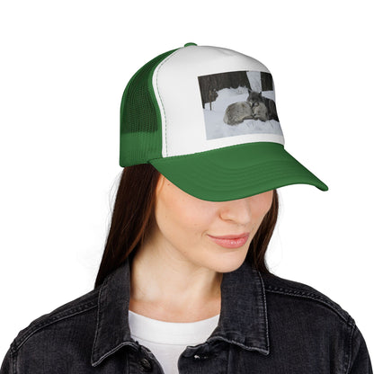 Wolf Pack Trucker Cap — Sleeping Wolves Winter Scene