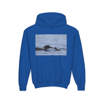 Youth Hoodie with Swimming Otters Photo – Cute River Otter Kids Sweatshirt