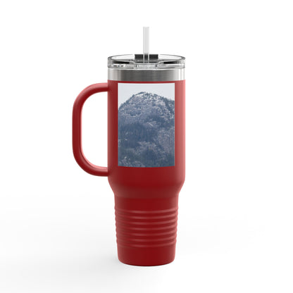 40oz Insulated Travel Mug with Mountain Photo — Cold-Resistant Stainless Steel Tumbler for Commuting & Outdoors