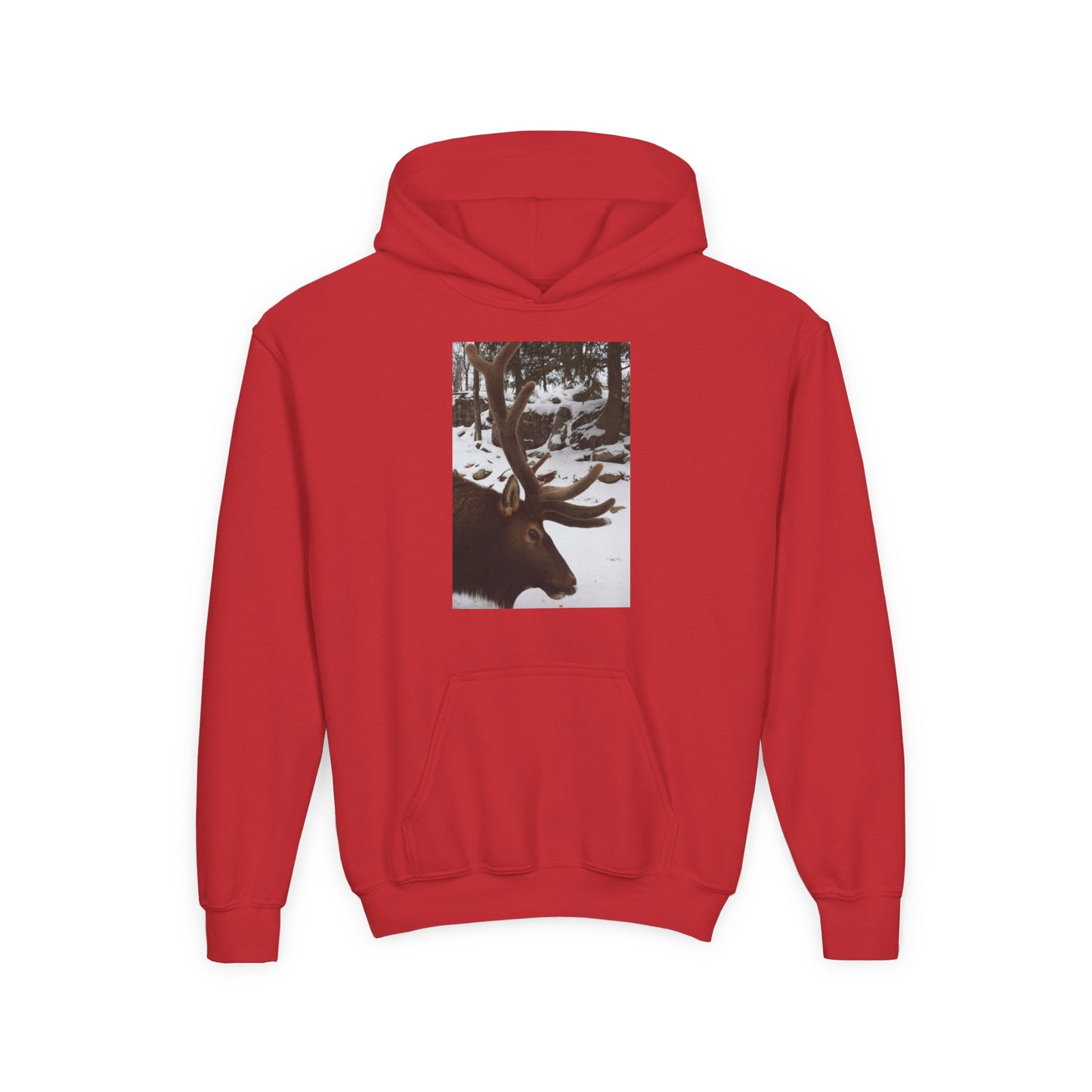 Moose Portrait Hoodie | Youth Hooded Sweatshirt