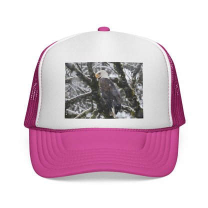 Eagle in Snow Trucker Cap