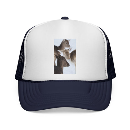 Trucker Cap — Wild Deer Family Photo Print Hat