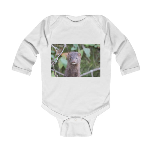 Mongoose Photo Infant Long Sleeve Bodysuit - Cute Wildlife Baby Onesie
