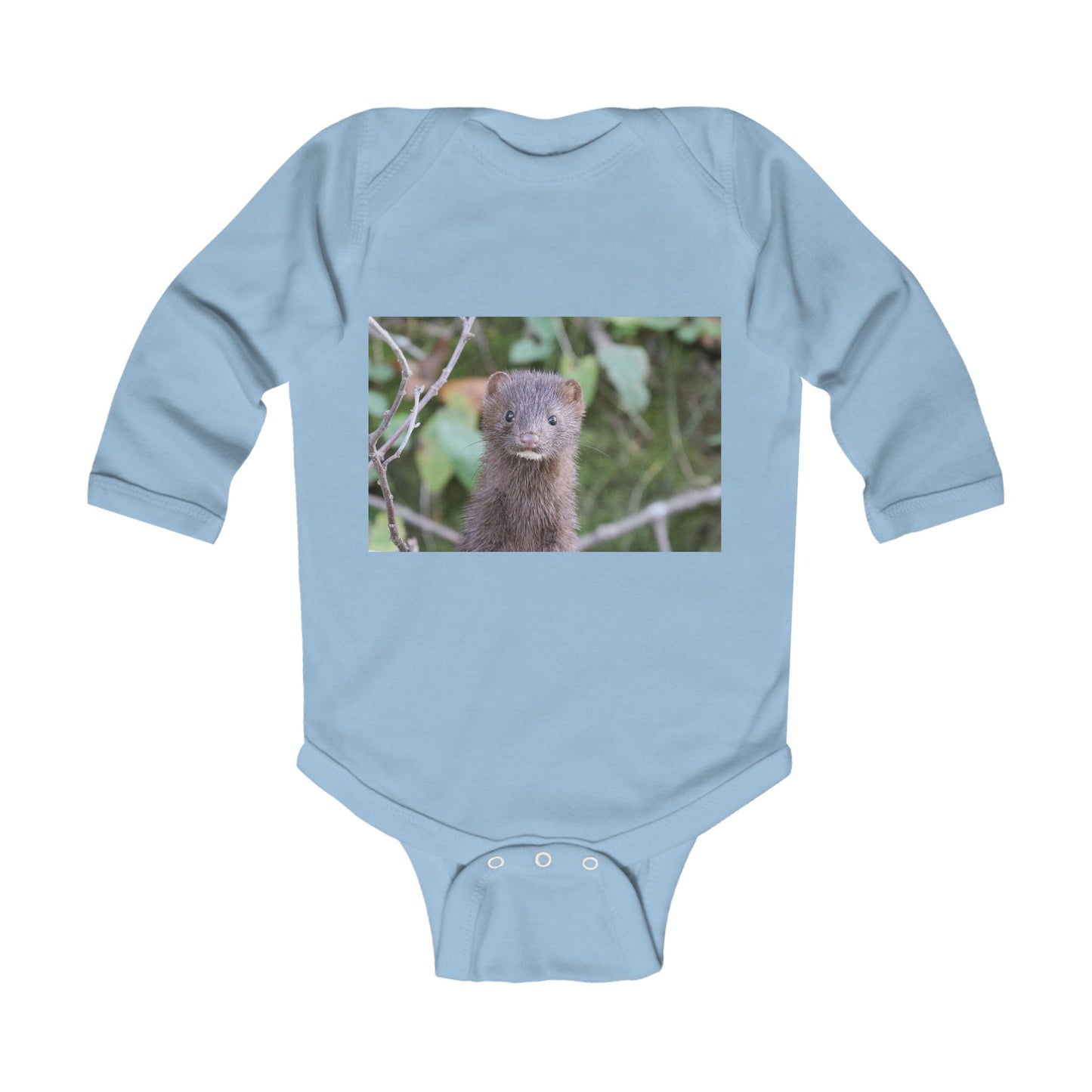 Mongoose Photo Infant Long Sleeve Bodysuit - Cute Wildlife Baby Onesie