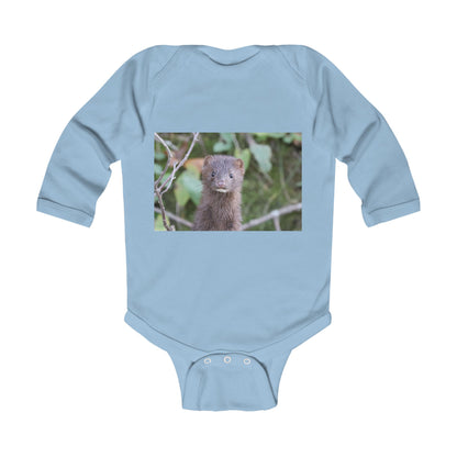 Mongoose Photo Infant Long Sleeve Bodysuit - Cute Wildlife Baby Onesie