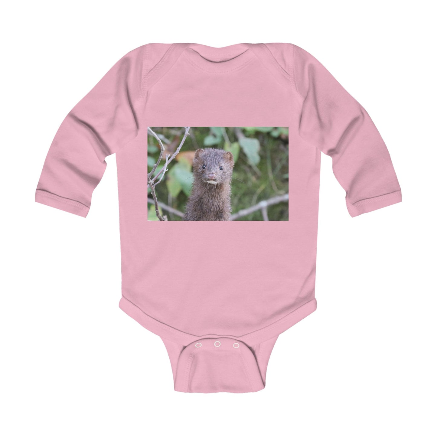 Mongoose Photo Infant Long Sleeve Bodysuit - Cute Wildlife Baby Onesie