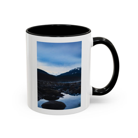 Mountain Lake Accent Coffee Mug — Scenic Wilderness Photo Travel Gift (11/15oz)