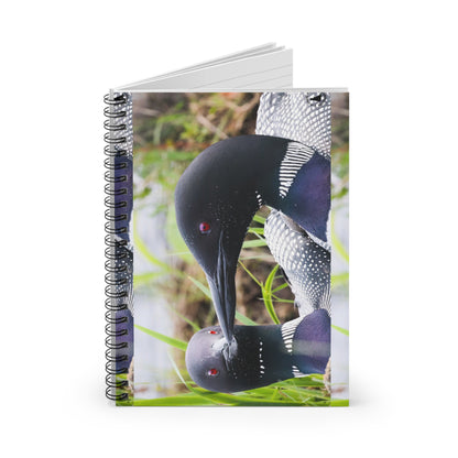Loon Couple Spiral Notebook – Ruled Journal with Wildlife Photography Cover